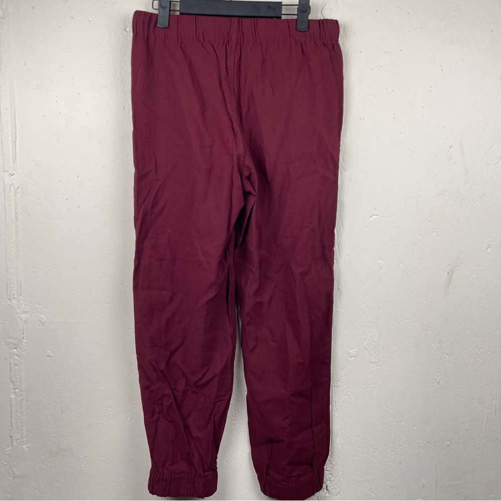 Madewell Drapey Seamed Track Trousers Maroon Burgundy Small - Picture 4 of 7